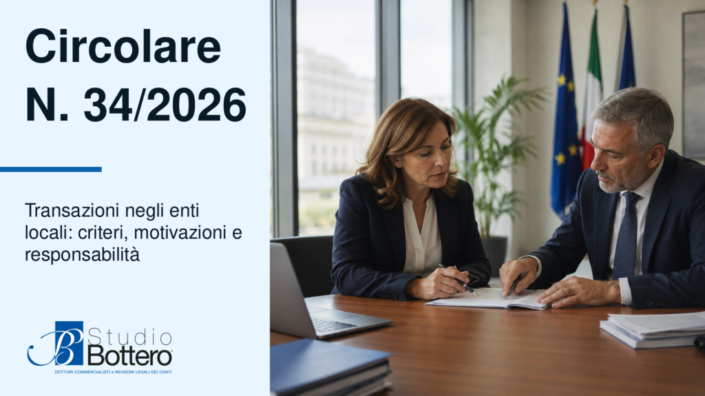 Professionisti di un ente locale esaminano un accordo transattivo